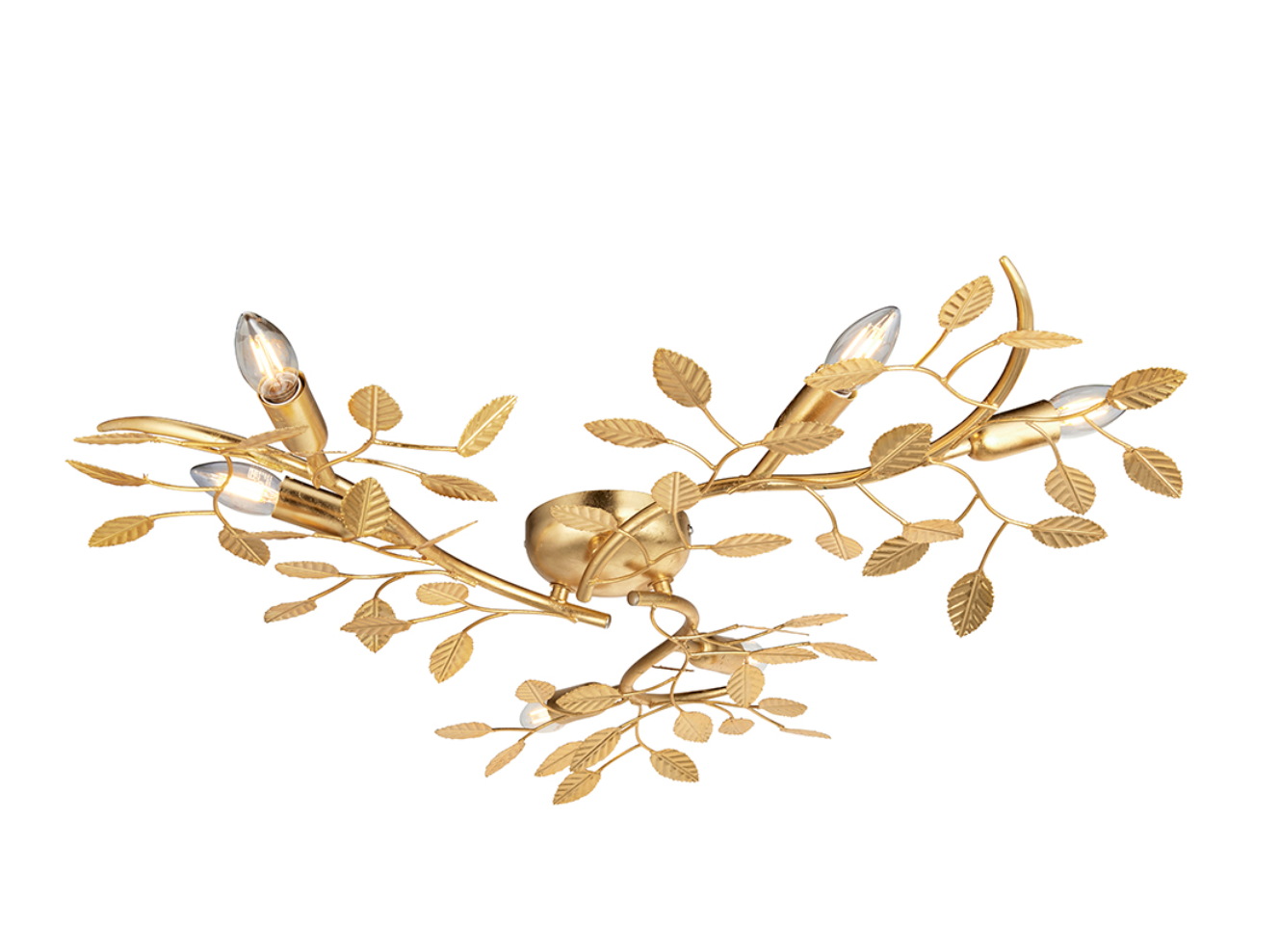 Gold Leaf 6 light flush - ID 11720