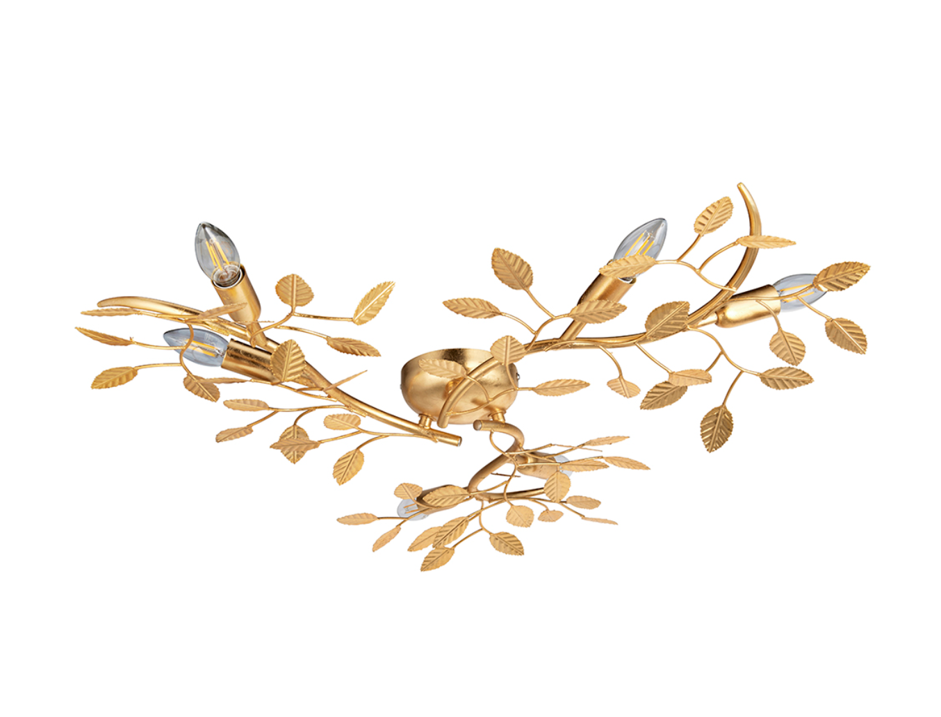 Gold Leaf 6 light flush - ID 11720