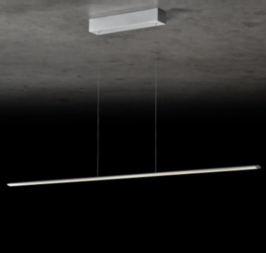 Brushed Silver Height Adjustable Dimmable Linear Pendant 163cm - ID 11766