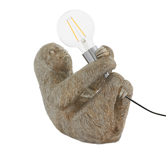 Vintage Silver Sloth Table Light - ID 11657