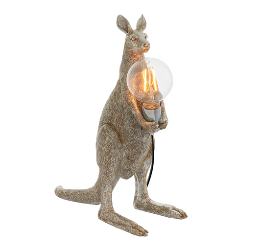 Vintage Silver Kangaroo Table Light  - ID 11655