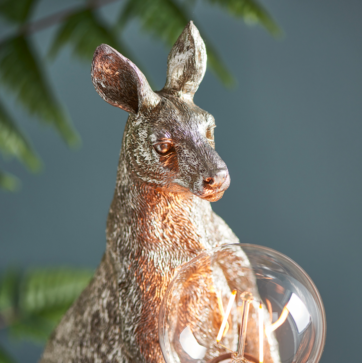 Vintage Silver Kangaroo Table Light  - ID 11655