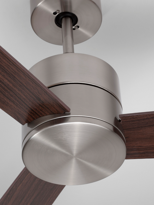AXE Ceiling Fan, Aluminium & Teak - ID 11953