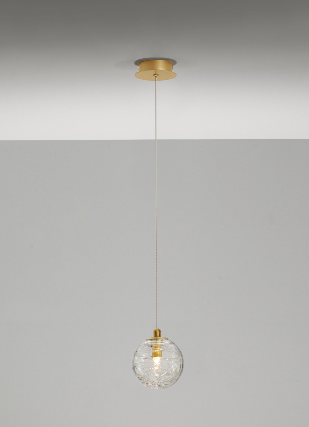 COE Single Pendant Brass Gold 25cm - ID 11949