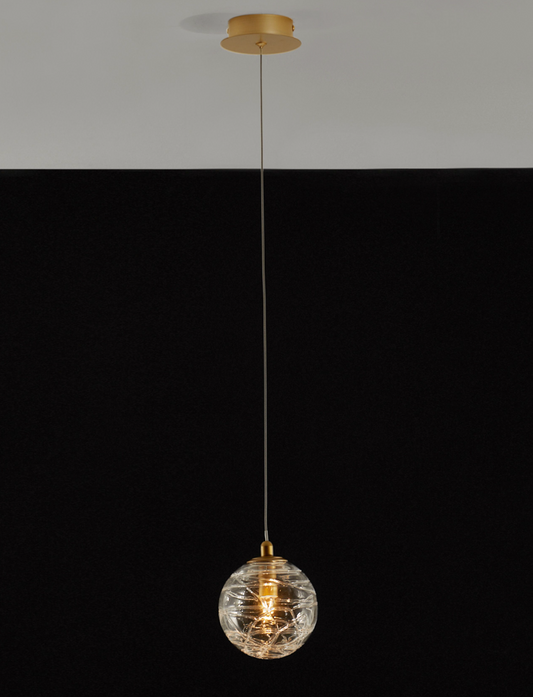 COE Single Pendant Brass Gold 25cm - ID 11949