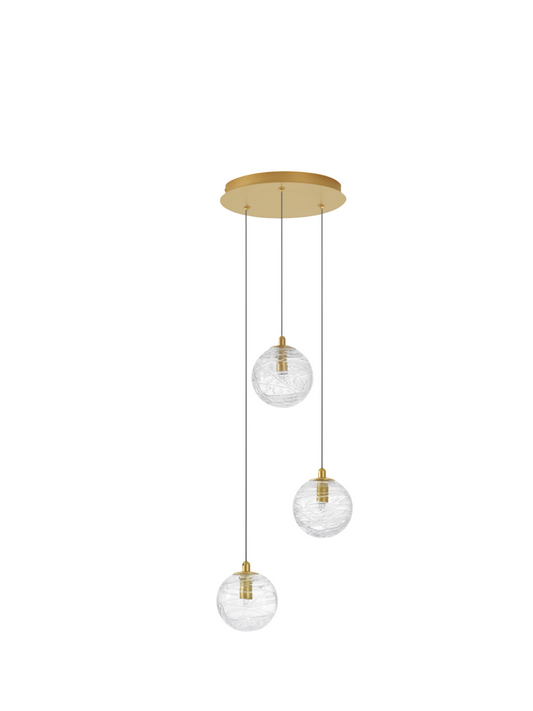 COE Triple Pendant Brass Gold - ID 11946