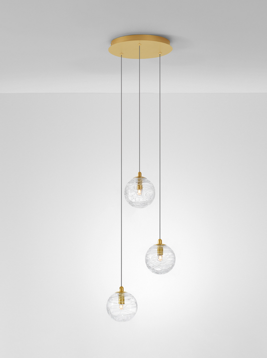 COE Triple Pendant Brass Gold - ID 11946