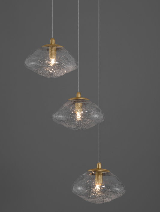 KIN Triple Pendant Brass Gold - ID 11943