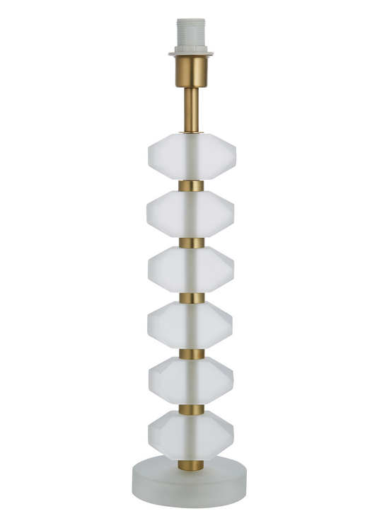 MBL Frosted Glass & Brushed Gold Table Light Base Only - ID 12017