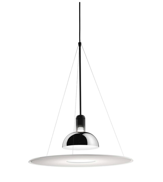 FLOS Frisbi Black & Polished Nickel Pendant