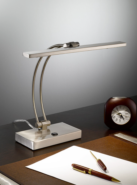 LED Desk Lamp, Satin Nickel - ID 12034