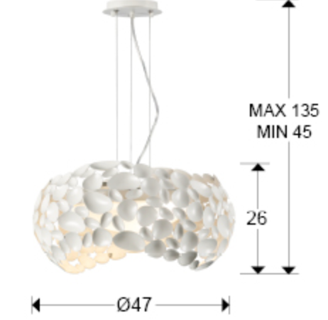 Suspension Pendant, White - ID 12066