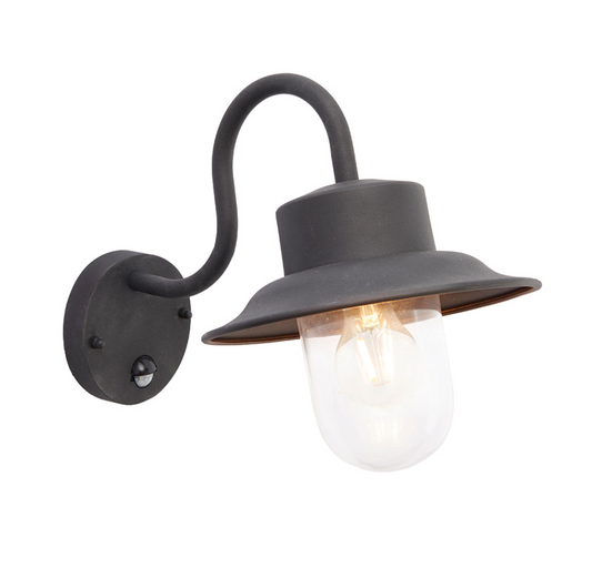 Exterior PIR Wall Light, Black - ID 12073