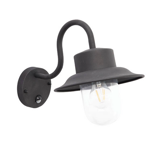 Exterior PIR Wall Light, Black - ID 12073