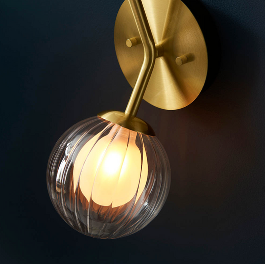 2 Light Wall, Satin Brass - ID 12095