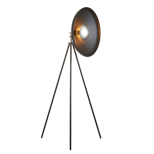 Matt Black Coned Floor Light, Matt Nickel- ID 12098