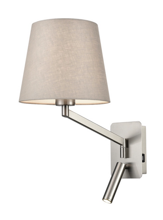 Swing Arm Bracket With USB/LED, Grey Shade - ID 12125