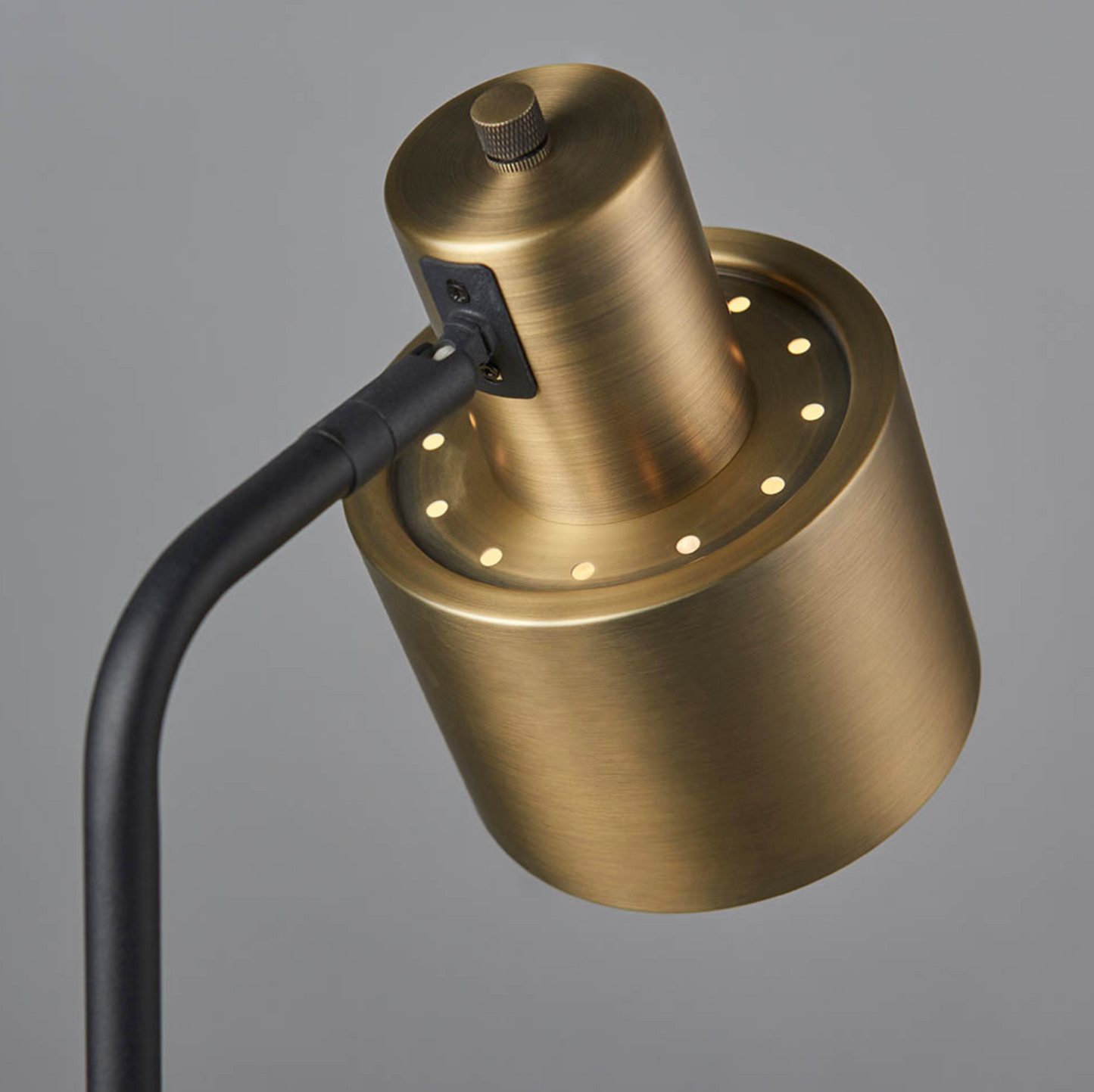 Antique Brass & Matt Black Table Lamp - ID 12142