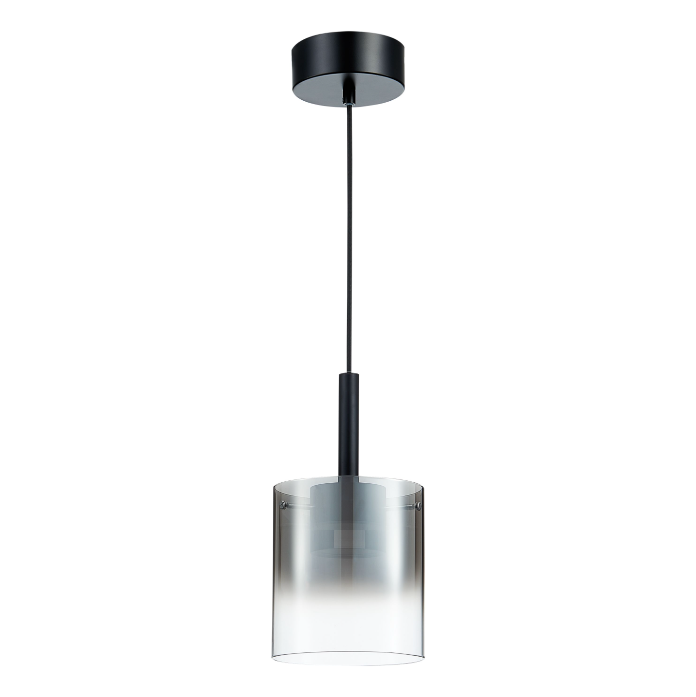 Single Smoked Pendant, Matt Black - ID 12157