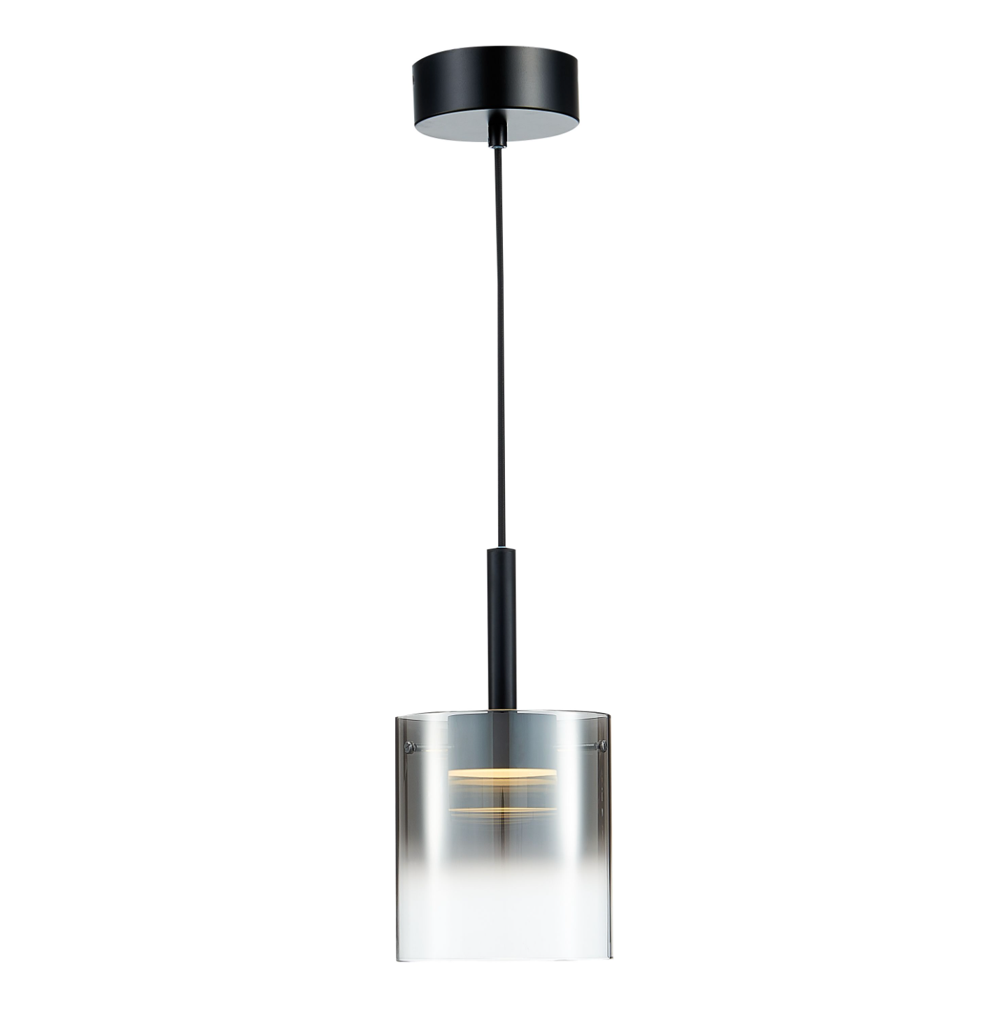 Single Smoked Pendant, Matt Black - ID 12157