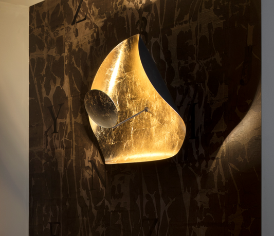 Black & Copper Leaf Curved LED Ceiling or Wall Light (other colour options available) - ID 6042