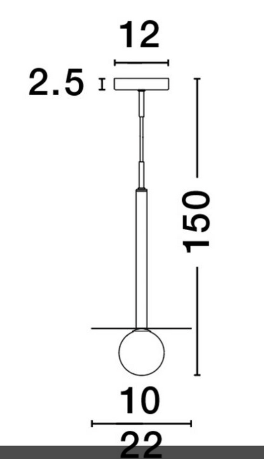 Modern Single Pendant, Opal Glass & Sandy Black Aluminium - ID 12246