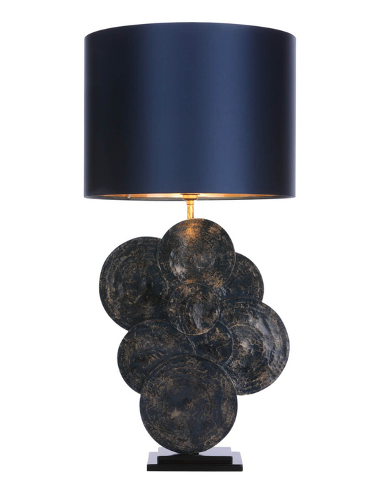 Table Lamp, Blue & Gold, Base Only - ID 12295