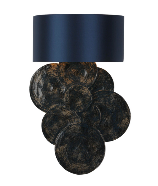 Single Wall Light, Blue & Gold - ID 12296