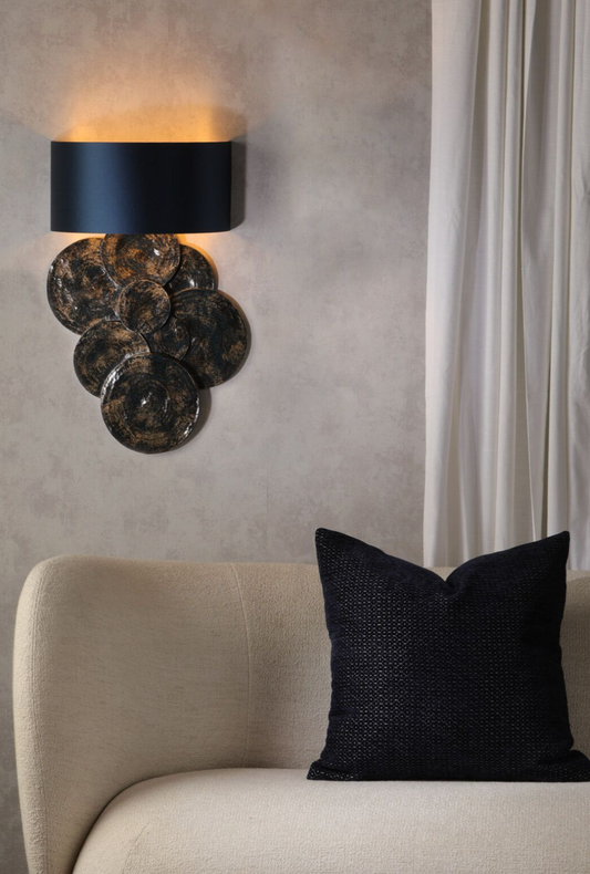 Single Wall Light, Blue & Gold - ID 12296