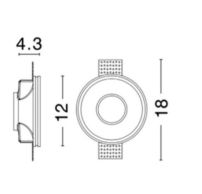 White Gypsum Spotlights - ID 12308