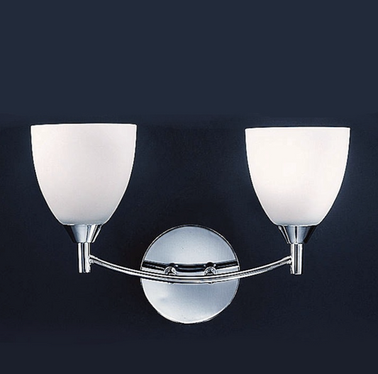 2lt Double Wall Bracket, Chrome - ID 12318