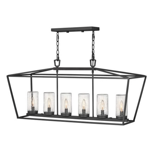 Outdoor Linear Box Lantern, Black - ID 12359