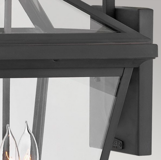 Large Outdoor Wall Lantern, Black - ID 12362