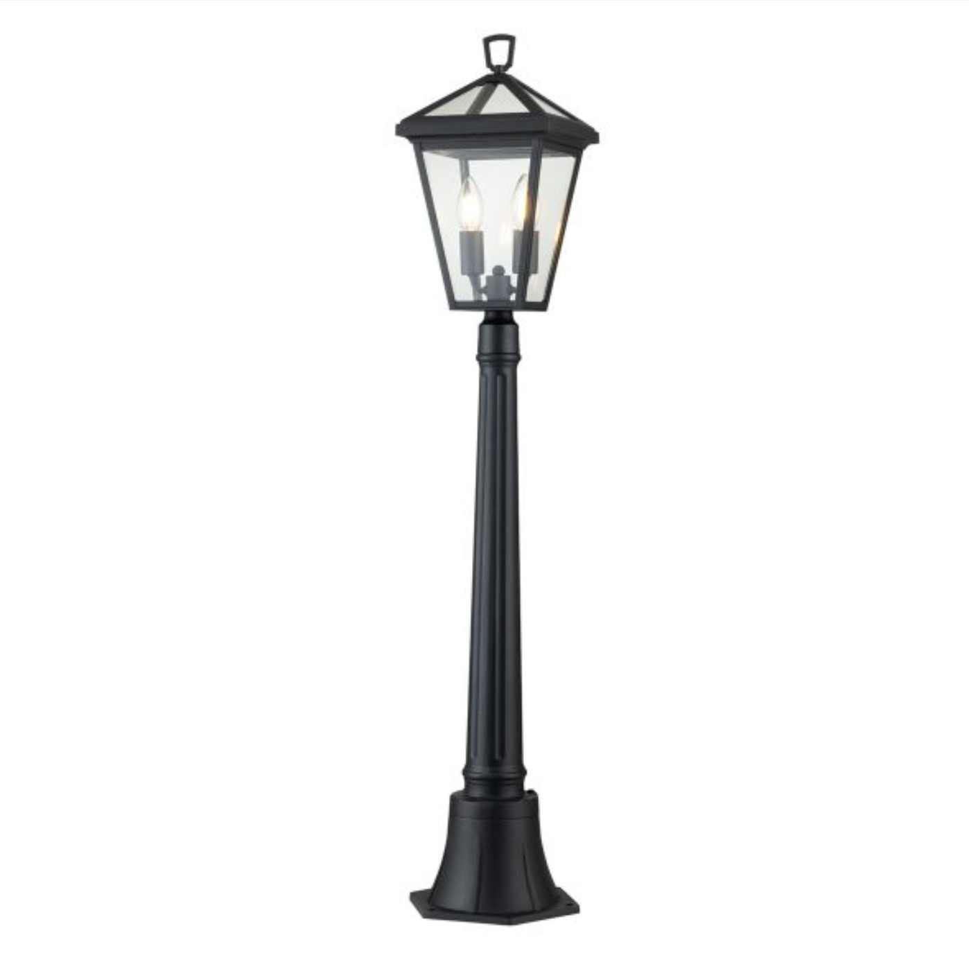 Outdoor Pillar Lantern, Black - ID 12368