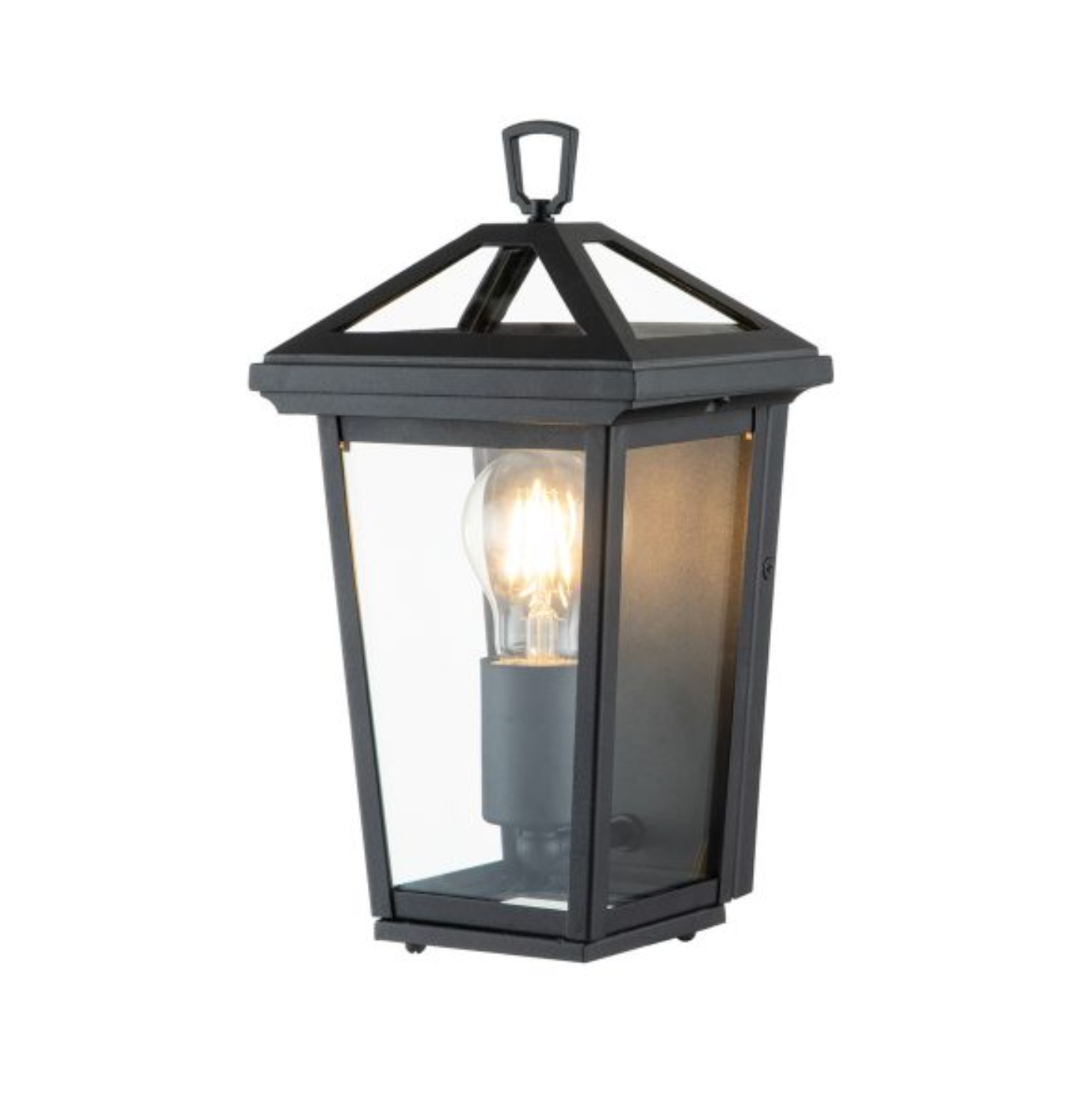 Outdoor Half Wall Lantern, Black - ID 12369