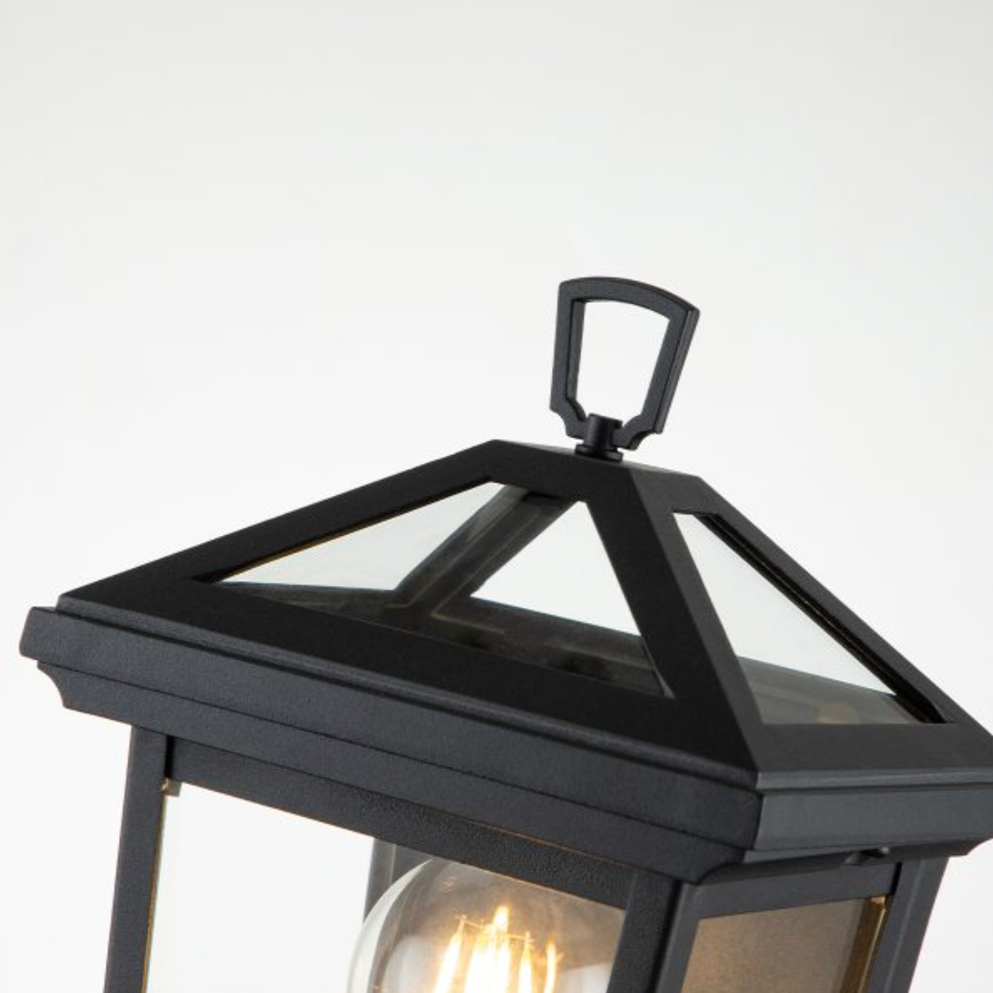 Outdoor Half Wall Lantern, Black - ID 12369