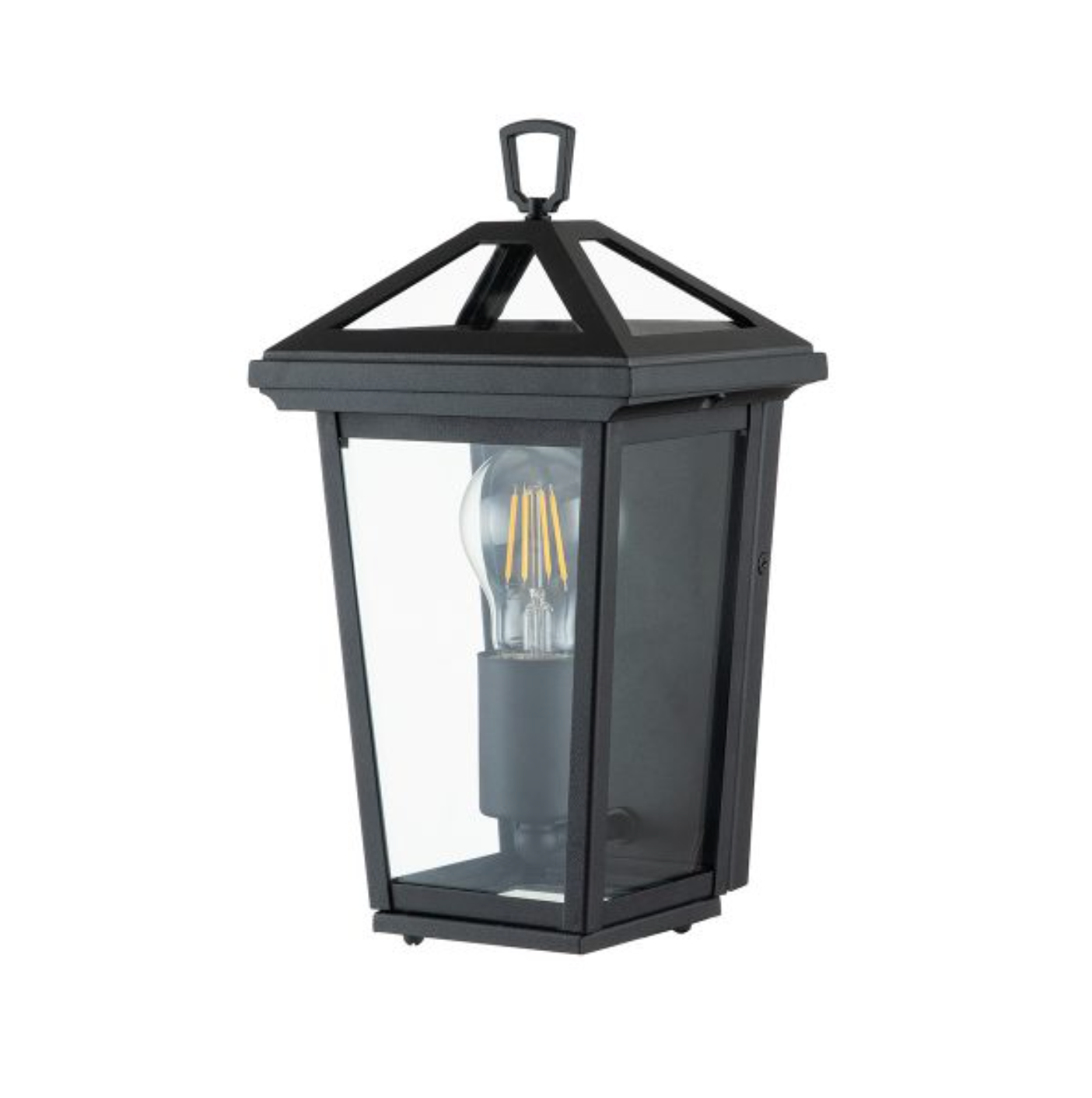 Outdoor Half Wall Lantern, Black - ID 12369