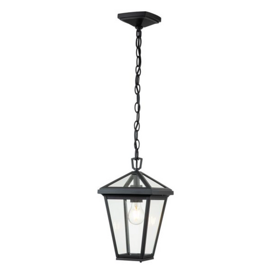 Medium Outdoor Box Chain Lantern, Black - ID 12377