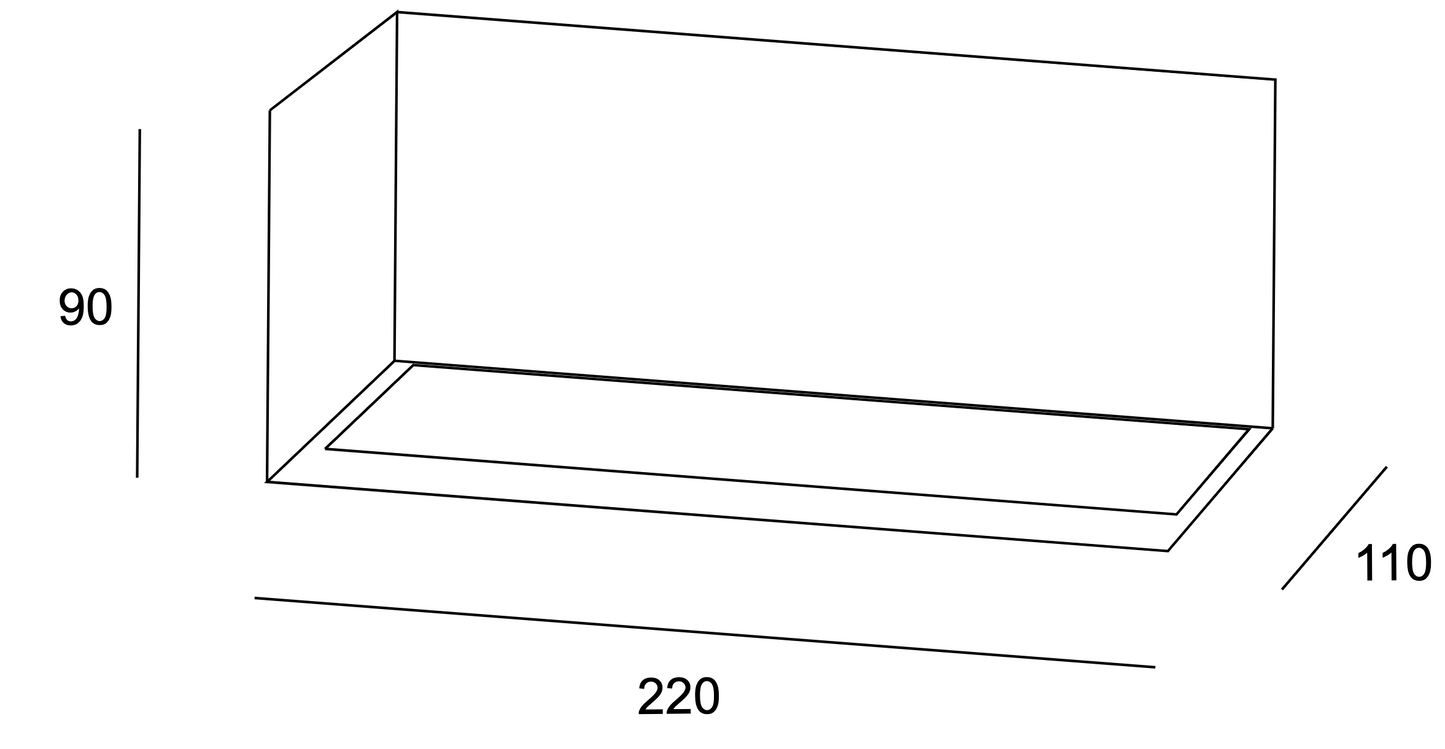 Rectangular Anthracite Grey External Wall Light - ID 5059