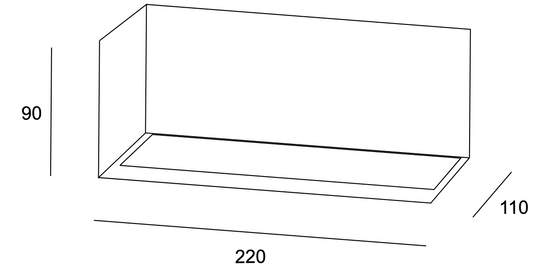 Rectangular Anthracite Grey External Wall Light - ID 5059