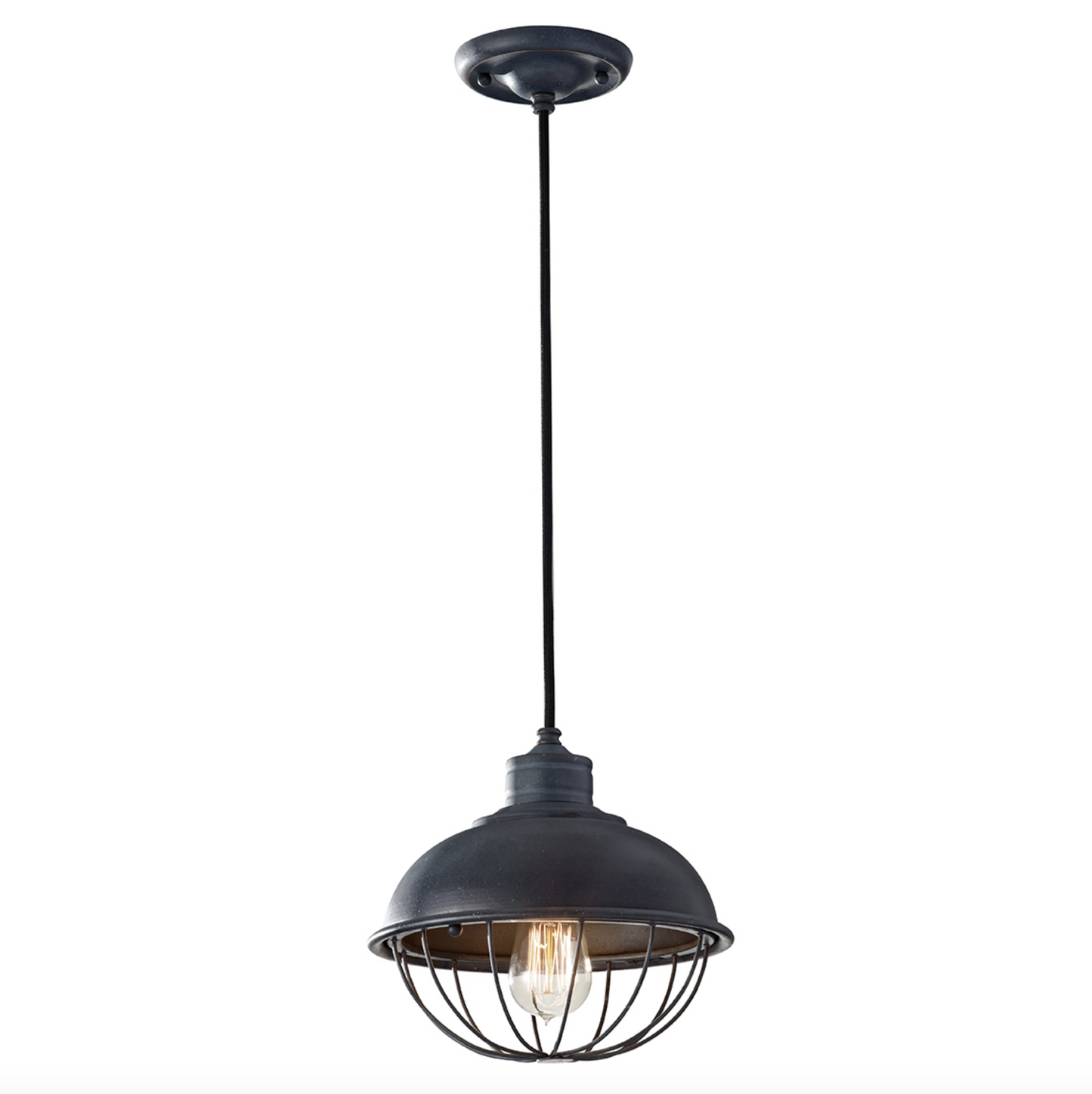 Industrial Style Domed Cage Pendant - ID 9238
