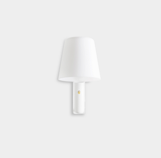 Nado satin nickel LED wall light & reading spotlight with opal shade ID 9343