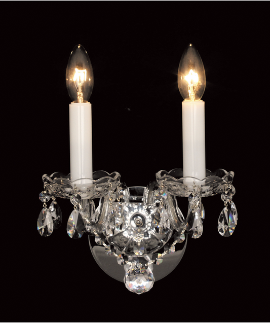 Georgian Strass Crystal Two Arm Wall Light - ID 9705