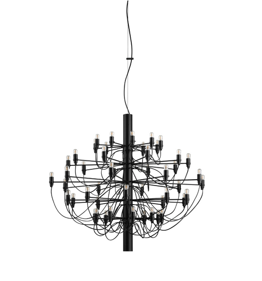FLOS 2097/50 Suspension In Matt Black With Frosted LED Bulbs Included - ID 9901