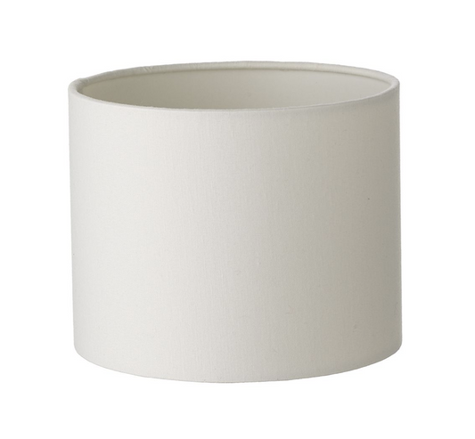 Ivory cotton drum shade 15cm diameter x 12cm height - ID 9929