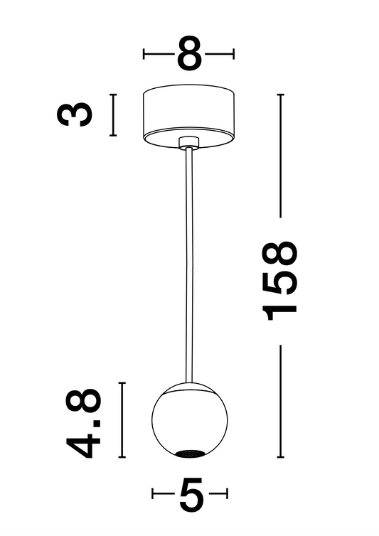 NOC White Aluminium & Fabric Wire Single Pendant - ID 9960
