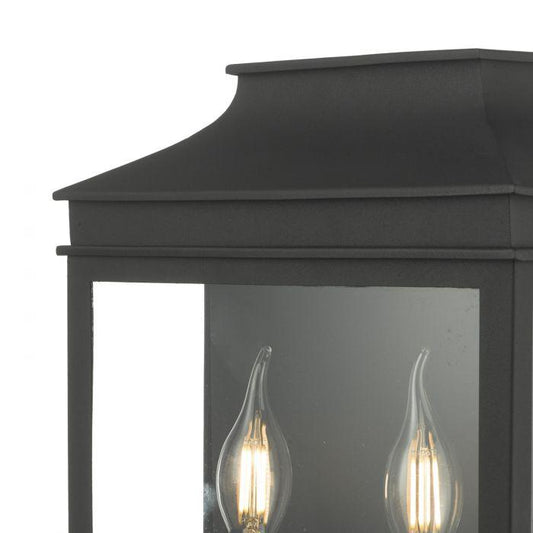 Halston 2 Lamp Coach Lantern In Matt Black - ID 9284