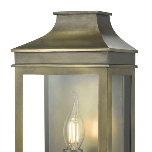 Halston 1 Lamp Coach Lantern In Weathered Brass - ID 9286
