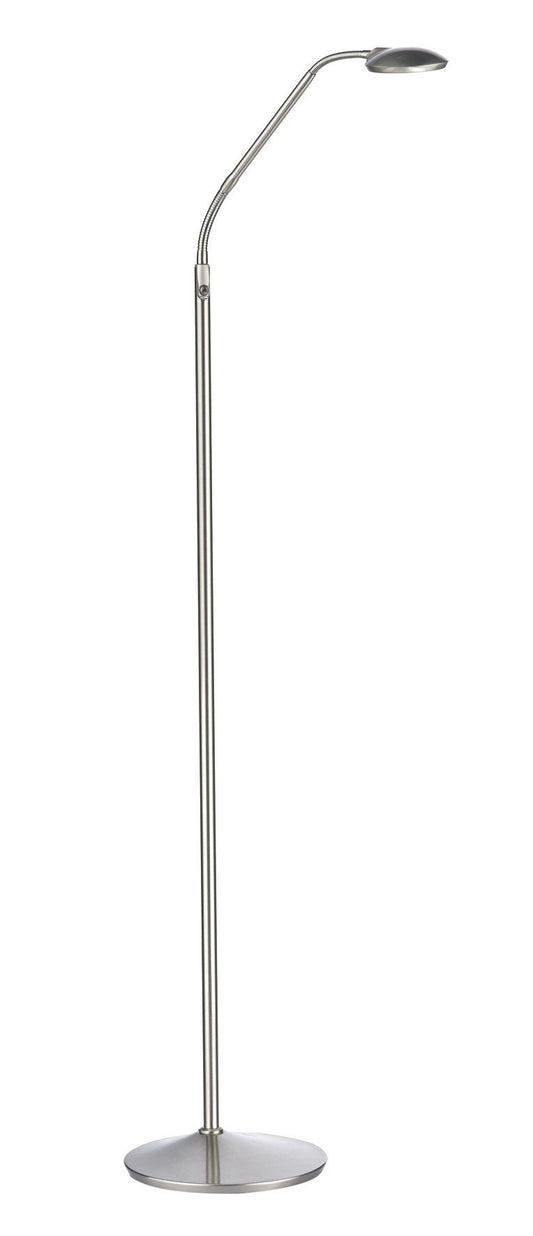 Wellington LED Floor Lamp in Satin Chrome - London Lighting - 1