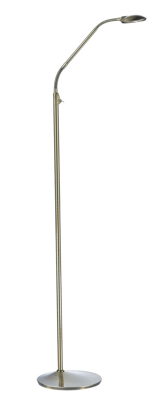 Wellington LED Floor Lamp in Antique Brass - London Lighting - 1